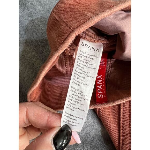 Spanx Leggings Womens Small Rust Jean-ish Ankle Mid Rise Pull On Jegging Skinny - Picture 4 of 9
